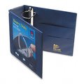 Workstation Nonstick Heavy-Duty EZD Reference View Binder  4&amp;apos;&amp;apos; Capacity  Navy Blue TH883100